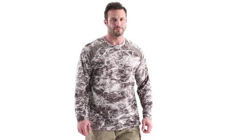 Guide Gear Men's Performance Fishing Long Sleeve Shirt Mossy Oak Elements Agua 360 View - image 1 from the video