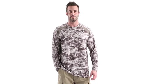 Guide Gear Men's Performance Fishing Long Sleeve Shirt Mossy Oak Elements Agua 360 View - image 10 from the video