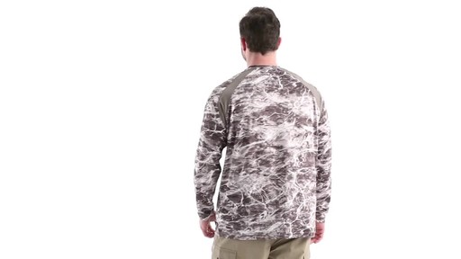 Guide Gear Men's Performance Fishing Long Sleeve Shirt Mossy Oak Elements Agua 360 View - image 5 from the video