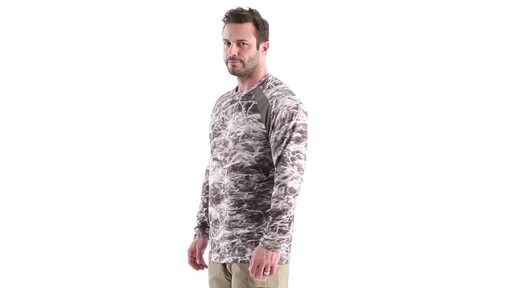 Guide Gear Men's Performance Fishing Long Sleeve Shirt Mossy Oak Elements Agua 360 View - image 7 from the video