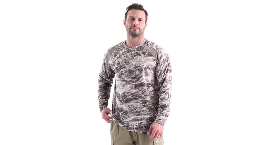 Guide Gear Men's Performance Fishing Long Sleeve Shirt Mossy Oak Elements Agua 360 View - image 8 from the video