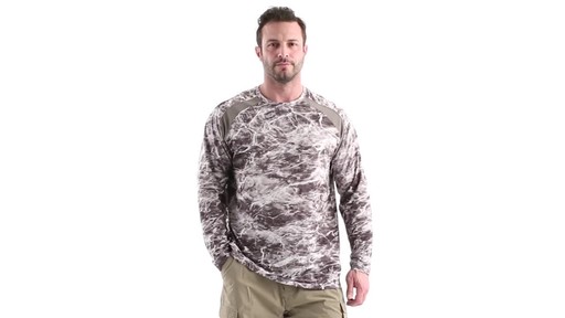 Guide Gear Men's Performance Fishing Long Sleeve Shirt Mossy Oak Elements Agua 360 View - image 9 from the video