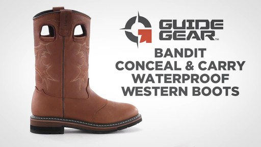 Guide Gear Men's Bandit Conceal and Carry Waterproof Western Boots - image 1 from the video