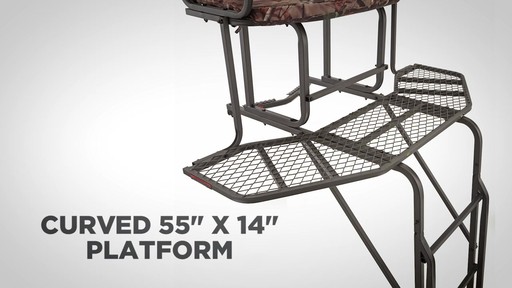Guide Gear 2 Person 20' Double Rail Ladder Tree Stand With Hunting Blind - image 3 from the video