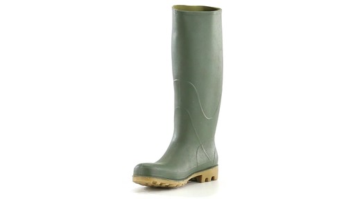 French Military Waterproof Boots Olive Drab New 360 View - image 2 from the video