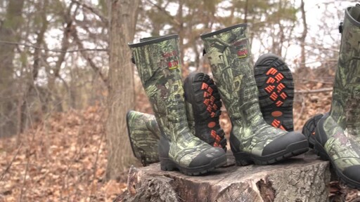 Men's Guide Gear Waterproof 800 gram Thinsulate Ultra Insulation Ankle-fit Rubber Boots Mossy Oak Infinity - image 2 from the video