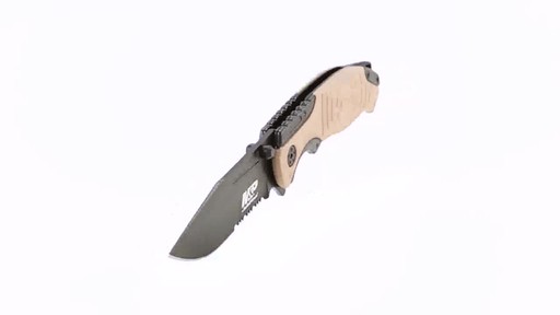 Smith & Wesson Military & Police Liner Lock Folding Knife Brown & Black Handle 360 View - image 3 from the video