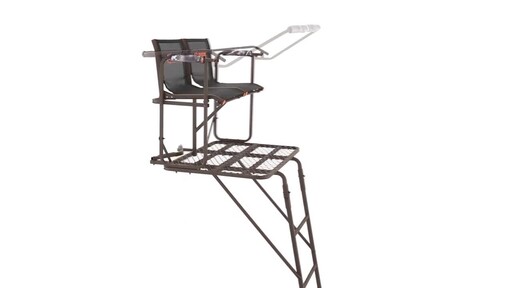 Guide Gear 17' Full Platform 2 Man Ladder Tree Stand 360 View - image 3 from the video