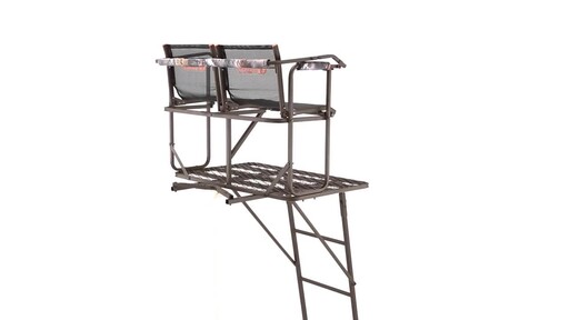 Guide Gear 17' Full Platform 2 Man Ladder Tree Stand 360 View - image 4 from the video
