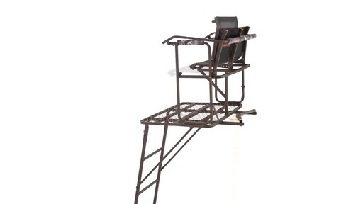 Guide Gear 17' Full Platform 2 Man Ladder Tree Stand 360 View - image 6 from the video