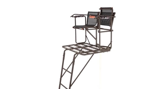 Guide Gear 17' Full Platform 2 Man Ladder Tree Stand 360 View - image 7 from the video