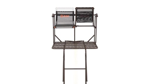 Guide Gear 17' Full Platform 2 Man Ladder Tree Stand 360 View - image 8 from the video