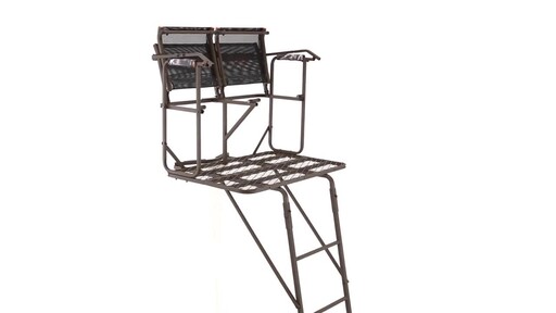 Guide Gear 17' Full Platform 2 Man Ladder Tree Stand 360 View - image 9 from the video