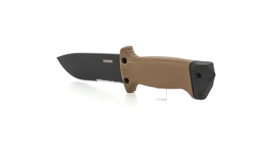 Gerber LMF II Infantry Fixed Blade Combat Knife Brown - image 5 from the video
