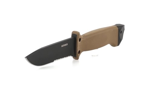Gerber LMF II Infantry Fixed Blade Combat Knife Brown - image 8 from the video