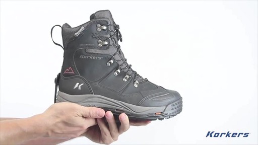 Korkers SnowJack 400 gram Thinsulate Ultra Insulation Winter Boots Waterproof Adaptable Traction Black - image 1 from the video