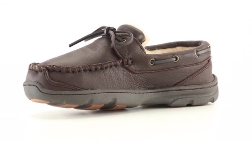 Guide Gear Men's Deer Tie Front Slippers 360 View - image 1 from the video