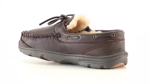 Guide Gear Men's Deer Tie Front Slippers 360 View - image 10 from the video