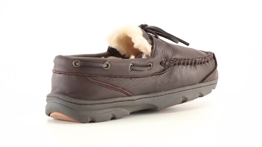 Guide Gear Men's Deer Tie Front Slippers 360 View - image 7 from the video