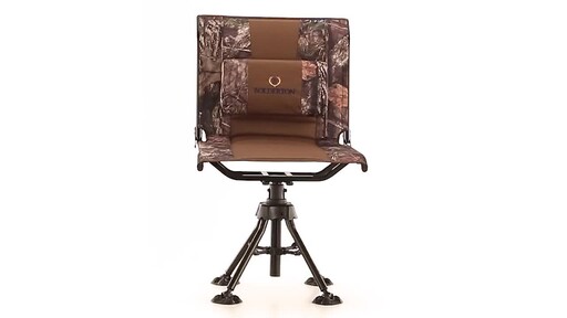Bolderton 360 Comfort Swivel Camo Hunting Chair Mossy Oak Break-Up COUNTRY - image 2 from the video