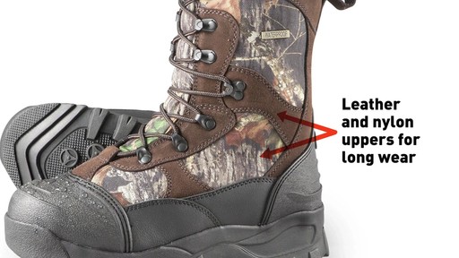 Guide Gear Men's Insulated Hunting Boots Waterproof Thinsulate 2400 Gram - image 3 from the video