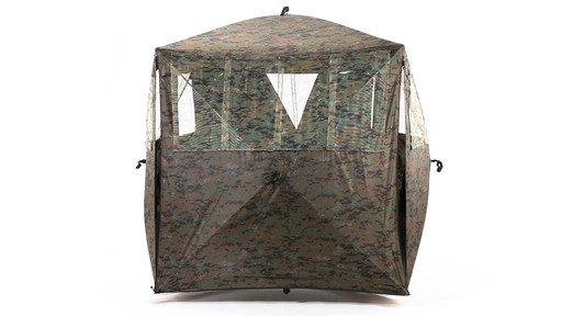 Guide Gear Silent Adrenaline Camo Ground Hunting Blind 360 View - image 10 from the video