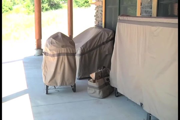 Classic Accessories™ Hickory Series Cart BBQ Cover - image 3 from the video