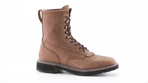 Guide Gear Men's Square Toe Lacer Work Boots 360 View - image 10 from the video