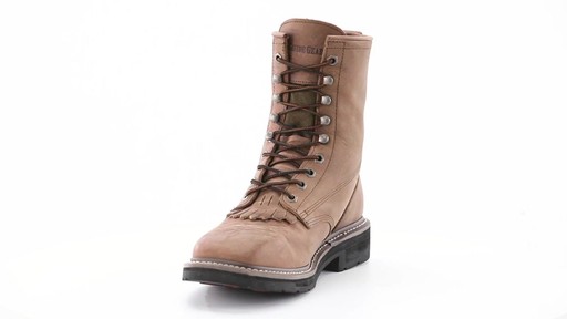 Guide Gear Men's Square Toe Lacer Work Boots 360 View - image 7 from the video