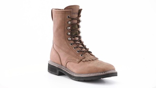 Guide Gear Men's Square Toe Lacer Work Boots 360 View - image 9 from the video