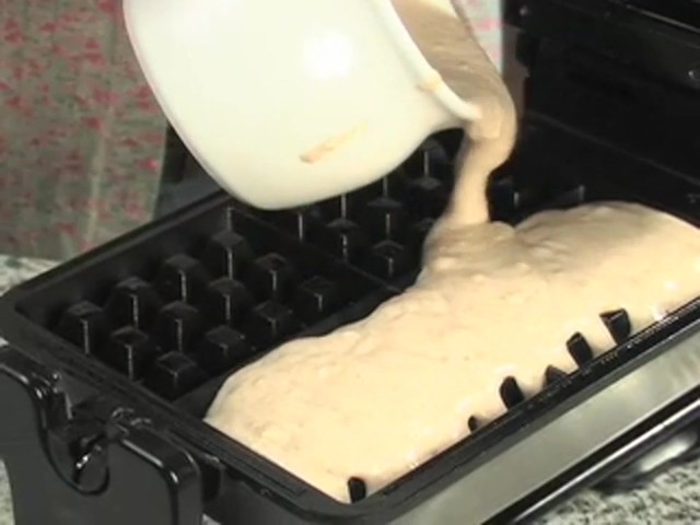 CucinaPro&#153; Professional Belgian Flip Waffle Maker - image 4 from the video