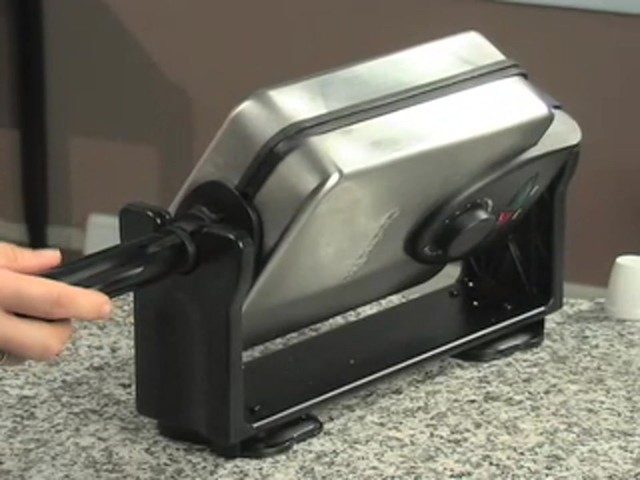 CucinaPro&#153; Professional Belgian Flip Waffle Maker - image 5 from the video