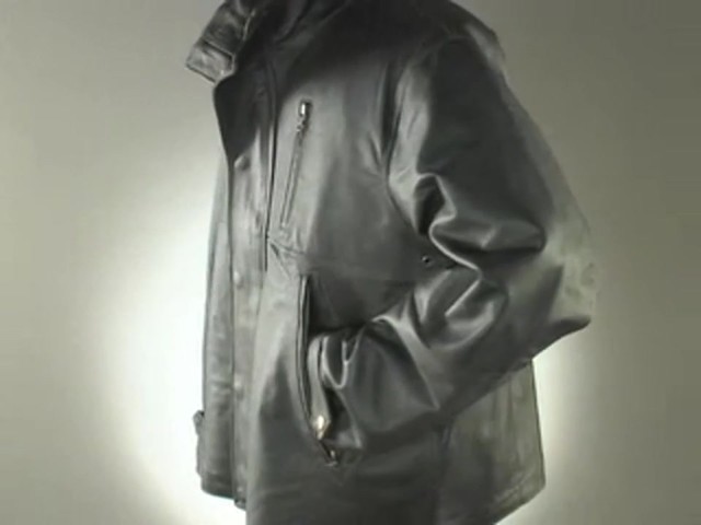Guide Gear&reg; Leather Driver Jacket Brown - image 3 from the video
