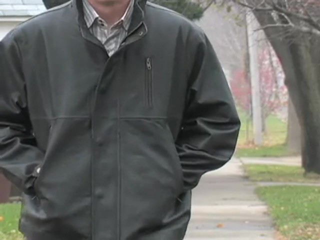 Guide Gear&reg; Leather Driver Jacket Brown - image 6 from the video
