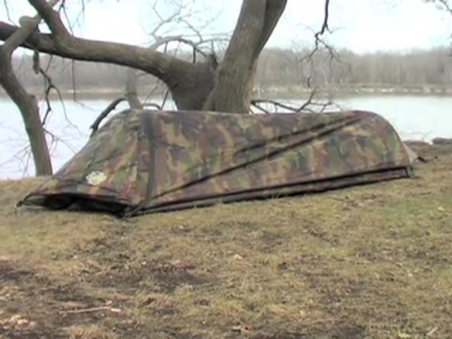 Guide Gear&reg; Bivy Tent Woodland Camo - image 10 from the video