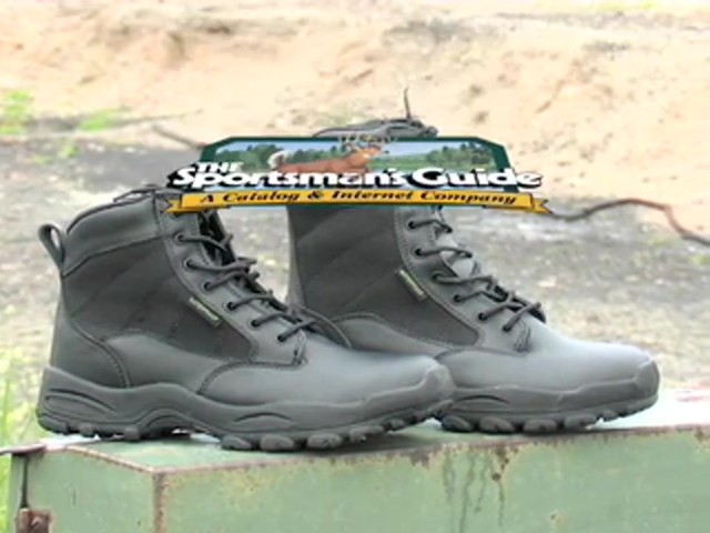 Men's Guide Gear&reg; 8&quot; Waterproof Side - zip Duty Boots - image 10 from the video