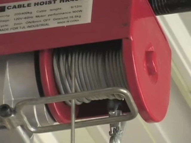 880 - lb. Electric Cable Hoist - image 6 from the video