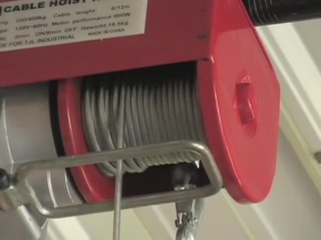 880 - lb. Electric Cable Hoist - image 8 from the video