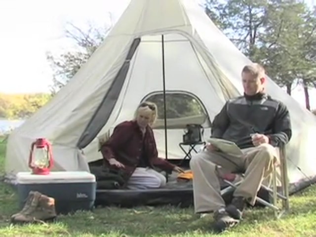 Guide Gear&reg; Single - pole Wigwam Tent - image 10 from the video