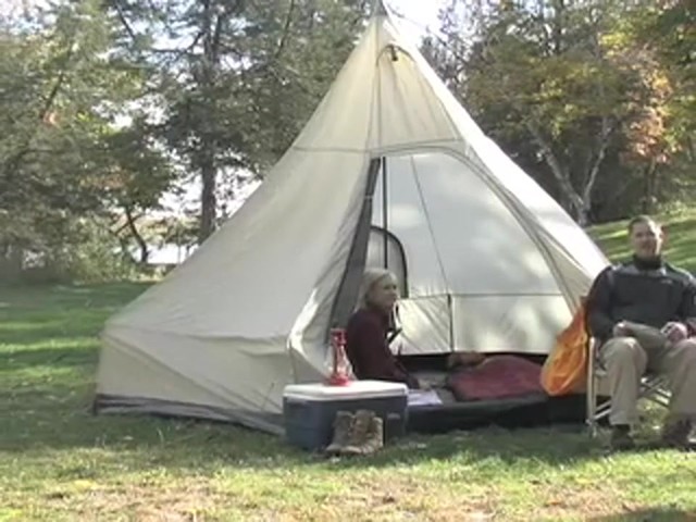 Guide Gear&reg; Single - pole Wigwam Tent - image 3 from the video