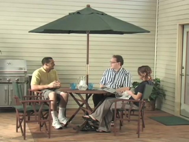6 - Pc. Hardwood Patio Set - image 9 from the video