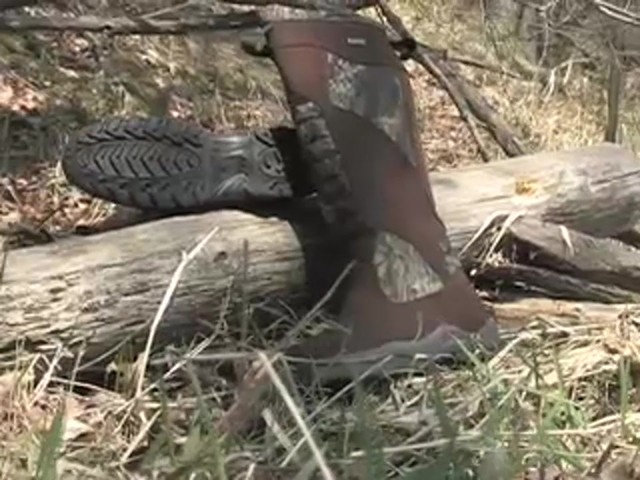 Men's Waterproof 18&quot; Guide Gear&reg; Side - zip Cottonmouth II Snake Boots Mossy Oak&reg; - image 10 from the video
