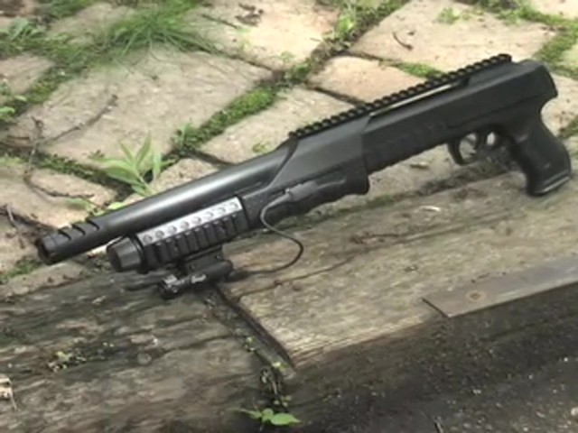 Walther&reg; SG9000 Tactical Air Shotgun with BONUS Rail - mounted Laser Sight - image 10 from the video
