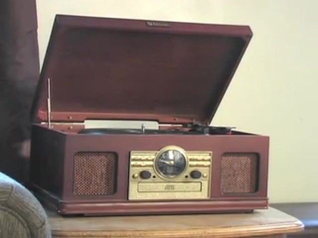 Encore&reg; 5 - in - 1 Wood Retro Stereo  - image 10 from the video