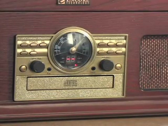 Encore&reg; 5 - in - 1 Wood Retro Stereo  - image 8 from the video