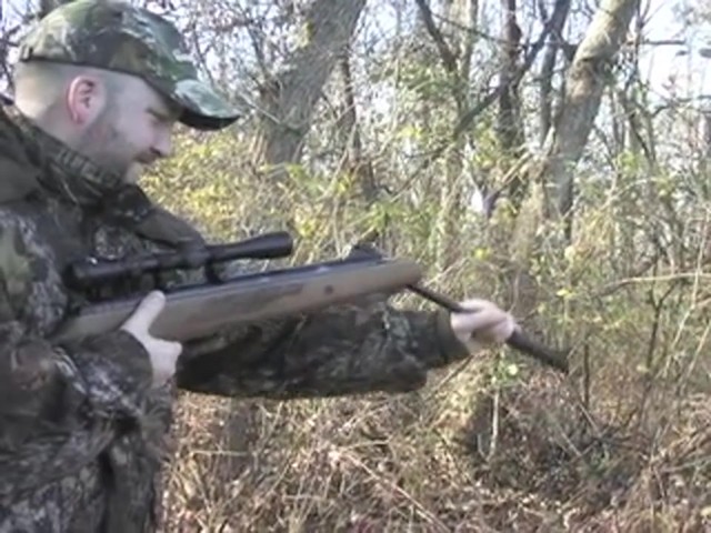 Hatsan® Model 95 .22 cal. Walnut Air Rifle with 3 - 9x32 mm AO Scope - image 4 from the video