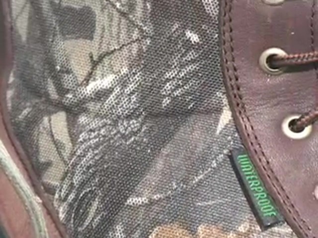 Men's 9&quot; Guide Gear&reg; Waterproof 1000 gram Thinsulate&#153; Ultra Insulation Side - zip Boots Realtree&reg; Hardwoods Gr - image 9 from the video