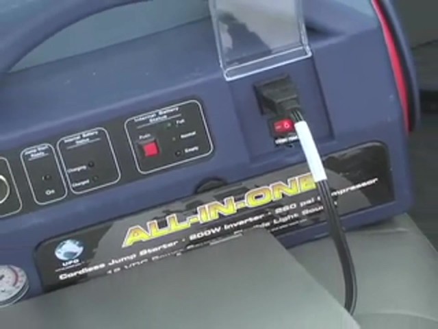 UPG&reg; All - in - 1 Jumpstarter with 200W Inverter and Air Compressor - image 6 from the video
