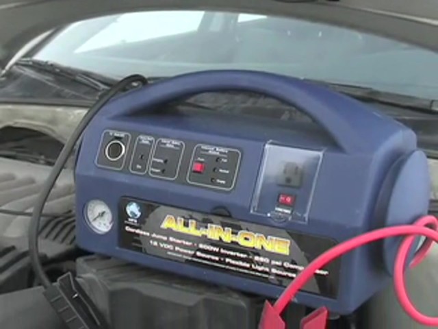 UPG&reg; All - in - 1 Jumpstarter with 200W Inverter and Air Compressor - image 7 from the video