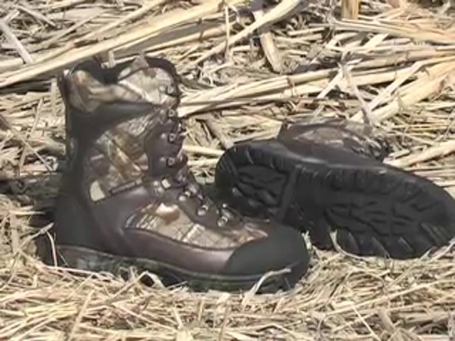 Men's Guide Gear&reg; Waterproof 1200 gram Thinsulate&#153; Ultra Quilted Boots Realtree&reg; Hardwoods Grey&reg; - image 10 from the video